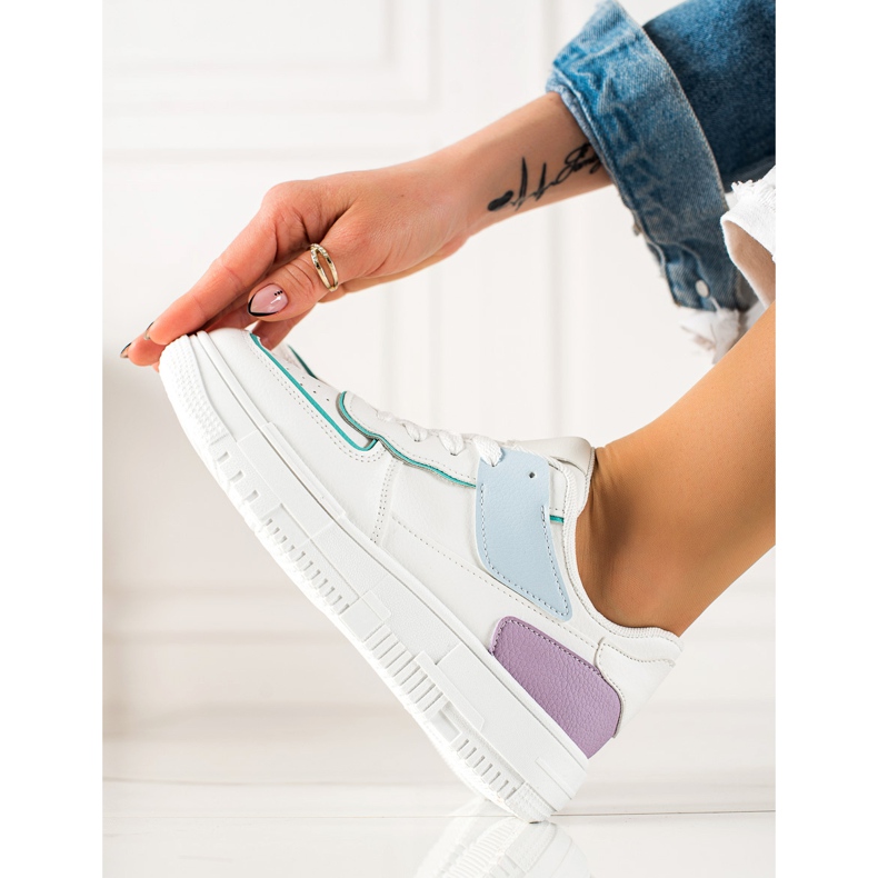 TRENDI Turnschuhe auf der Plattform weiß mehrfarbig 1