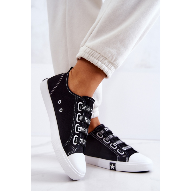 Damen Sneakers mit Bündchen Big Star HH274098 Schwarz 2