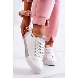 PS1 Damen-Sneakers aus Leder Weiß-Grau Mikayla 2