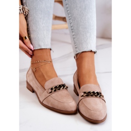 Vinceza Yasmin Beige Wildleder Brogues Loafer 1
