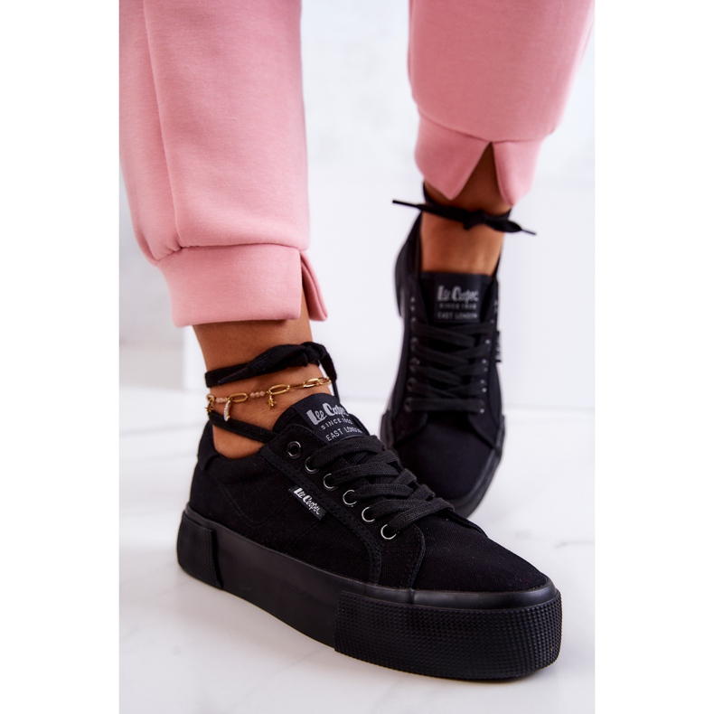 Schwarze Lee Cooper LCW-22-31-0885L Schwarze Turnschuhe 2