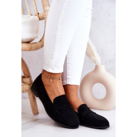 PE1 Jayden schwarze Wildleder-Loafer mit Gürtel 1