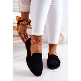 PE1 Jayden schwarze Wildleder-Loafer mit Gürtel 2