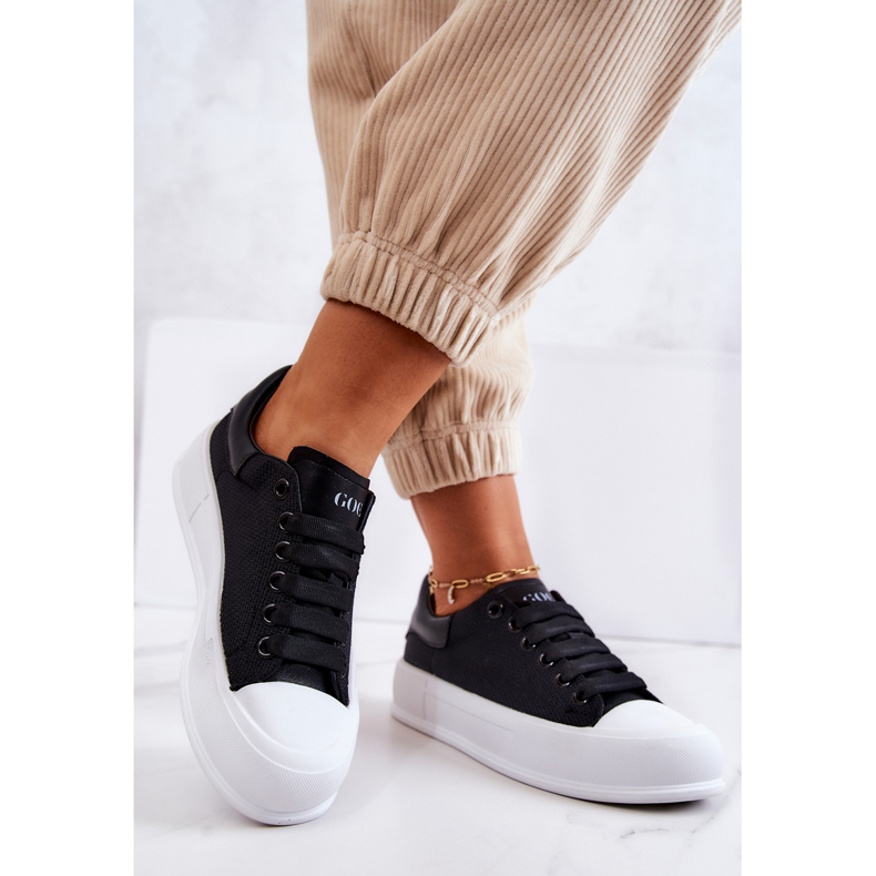 Damen Turnschuhe GOE JJ2N4073 Schwarz weiß 2