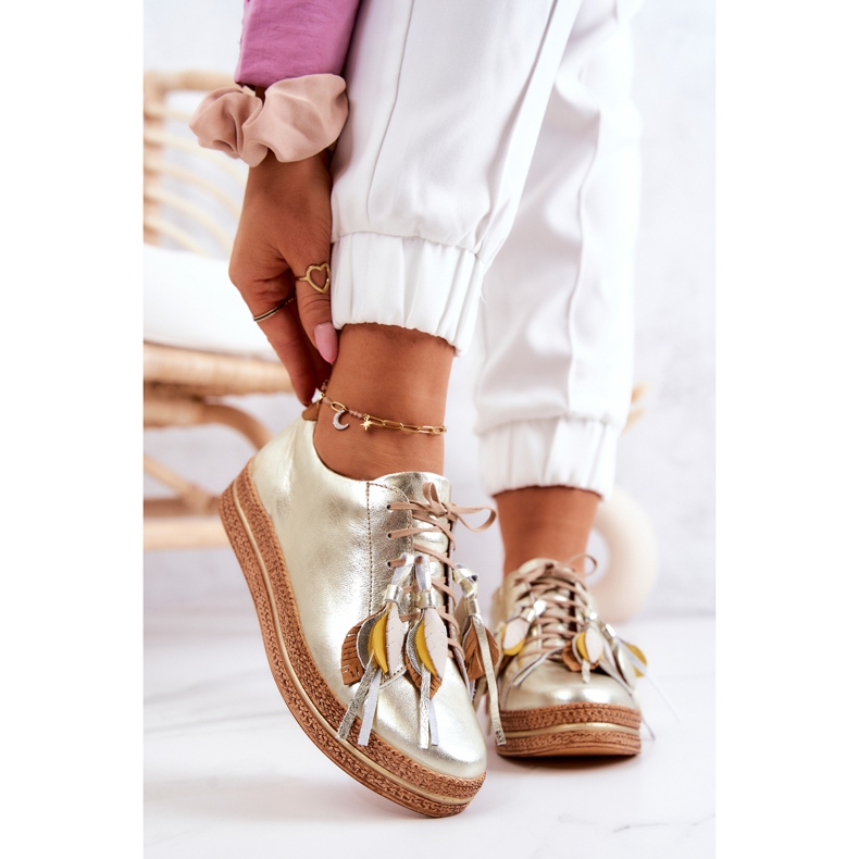 Maciejka 04550-25 Goldene Lederschuhe 2