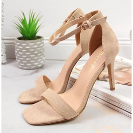 Sandalen auf Pfennigabsatz Vinceza W JAN81B beige 2