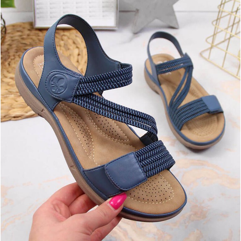 Klettsandalen Rieker W V8873-14 blau 1