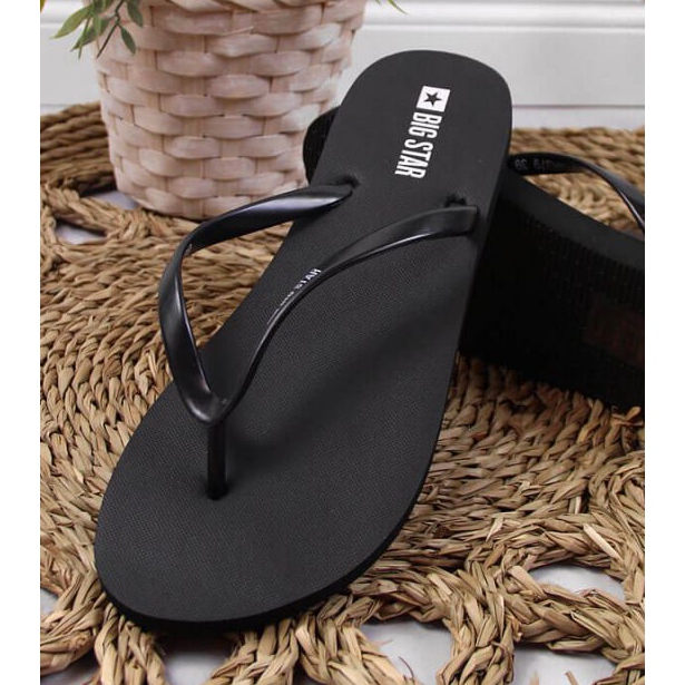 Schwarze Strand-Flip-Flops Big Star W JJ274A379 2