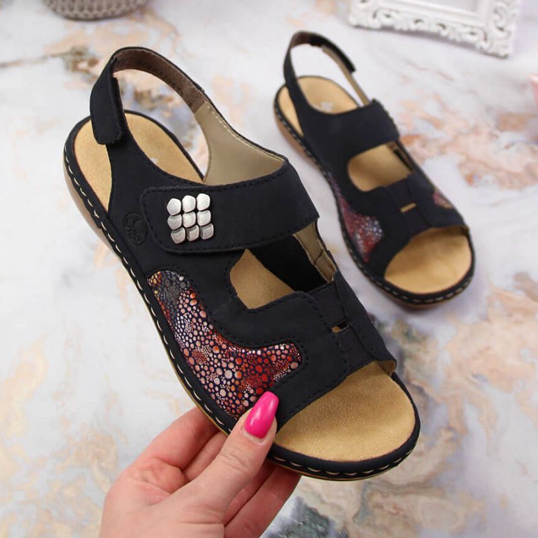 Klettsandalen Rieker W 65989-14 marineblau 1
