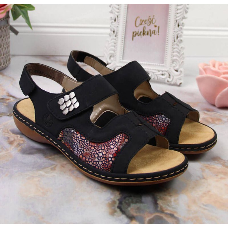 Klettsandalen Rieker W 65989-14 marineblau navy blau 2