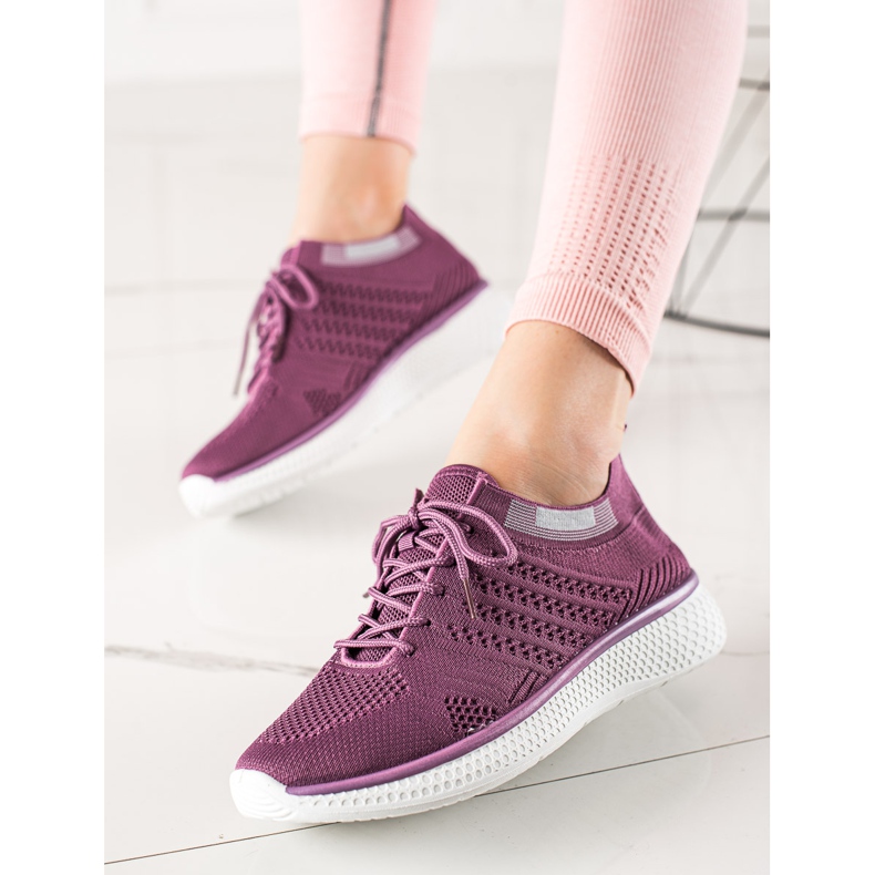 TRENDI Sportschuhe zum Schnüren lila 2