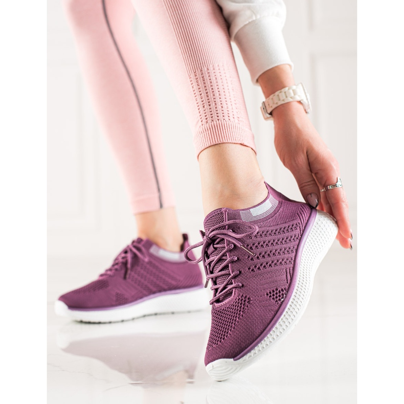 TRENDI Sportschuhe zum Schnüren violett 1
