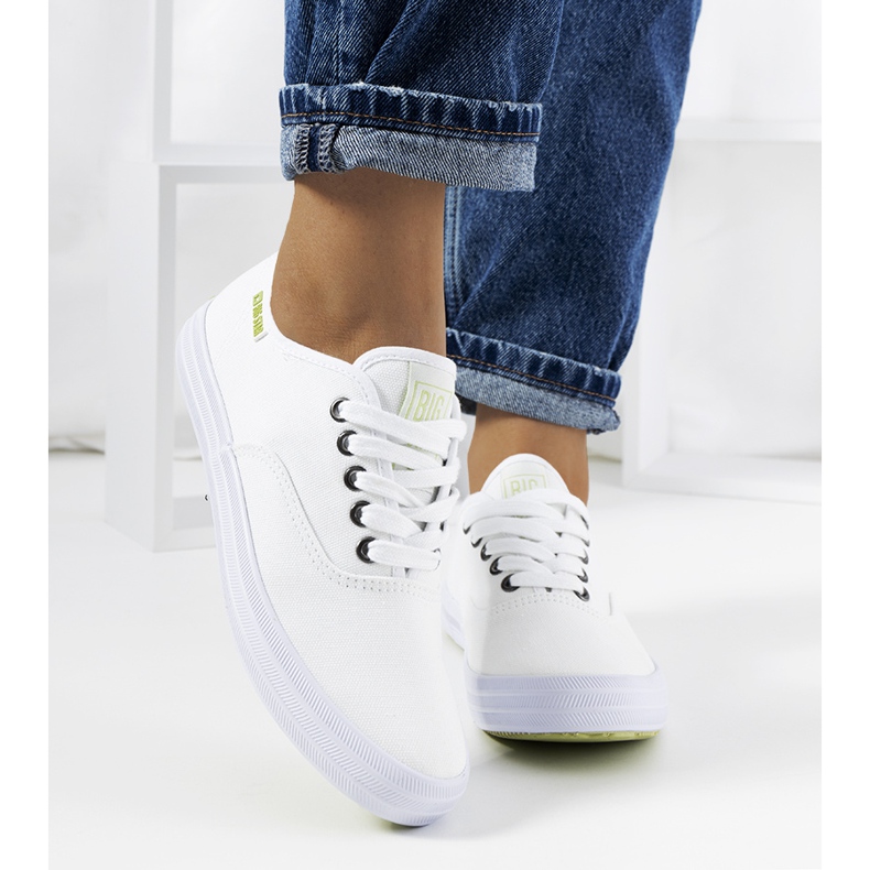 Weiße Damenturnschuhe Big Star JJ274260 1