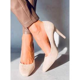 Editta Beige Damen High Heels 1