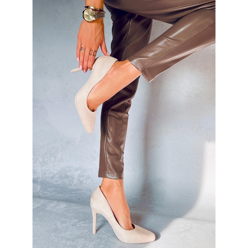 Editta Beige Damen High Heels 2