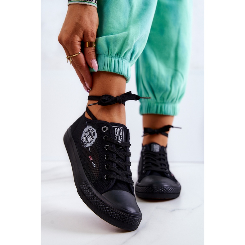 Damen Sneakers Big Star JJ274A256 Schwarze Turnschuhe 1