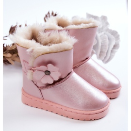 FR1 Kinder-Schneestiefel mit Blume Pink Bianca rosa 2