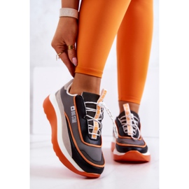 Sportschuhe Sneakers Big Star JJ274996 Grau-Orange 2