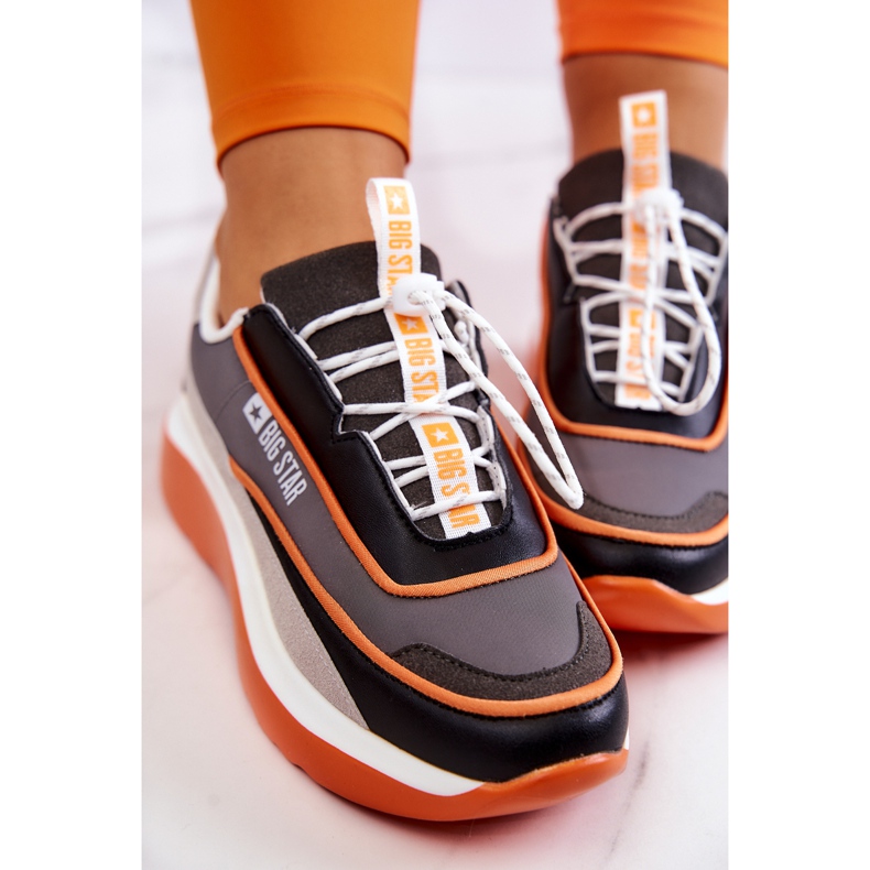 Sportschuhe Sneakers Big Star JJ274996 Grau-Orange 1