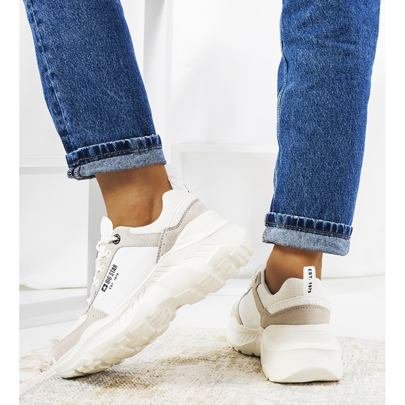 Weiße Big Star JJ274288 Turnschuhe grau 2