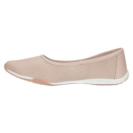 Rosa durchbrochene Ballerinas aus Leder Filippo DP3681 / 22 PI 3