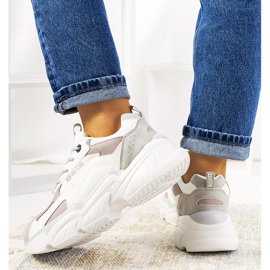 Weiße Turnschuhe Big Star HH274255 beige 2