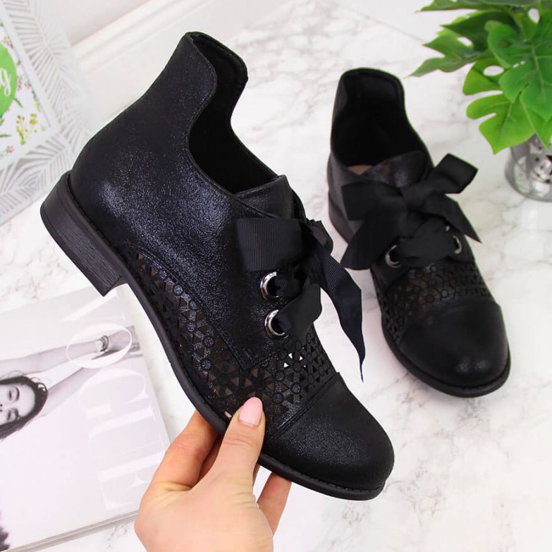 Durchbrochene Frühlingsstiefel Jezzi W JEZ319A schwarz 1