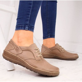 Komfort Lederschuhe Helios 715 Beige 2