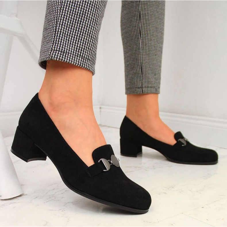 Sergio Leone SK332A schwarze Blockschuhe 2