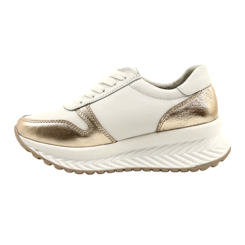 Damen Sportschuhe gebunden Filippo DP3547 / 22 WH GO Weiß golden 5