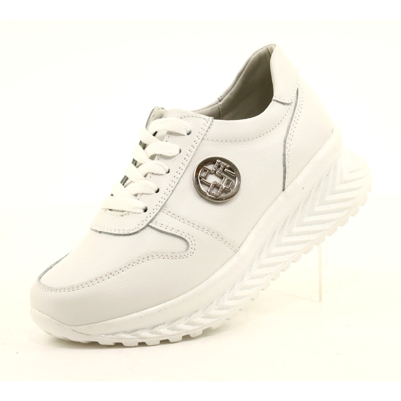 Damen Sportschuhe gebunden Filippo DP3547 / 22 WH Weiß silber- 4