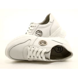 Damen Sportschuhe gebunden Filippo DP3547 / 22 WH Weiß silber- 6