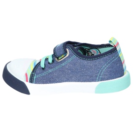 American Club Klettverbot Jungen Sneaker American Ten14/22 Jeans Ledereinsatz blau 1