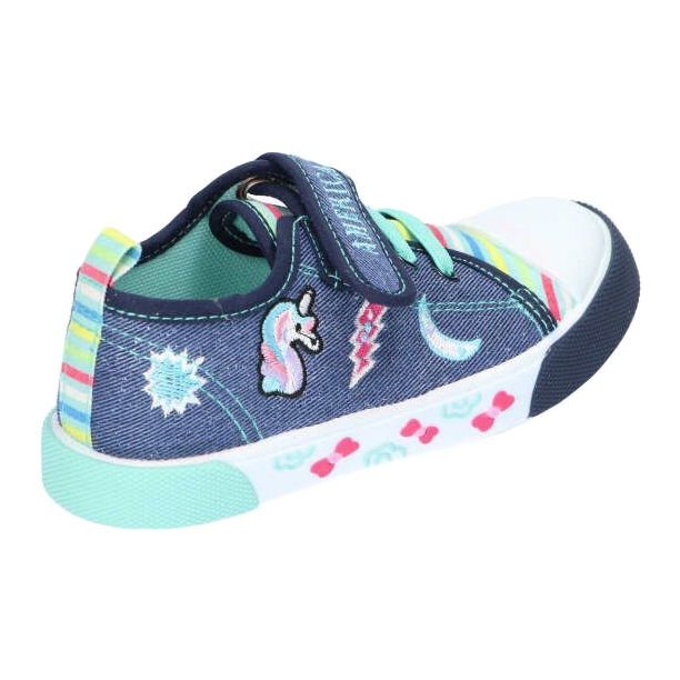 American Club Klettverbot Jungen Sneaker American Ten14/22 Jeans Ledereinsatz blau 4