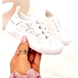 Durchbrochene Turnschuhe Big Star JJ374134 Weiß 2