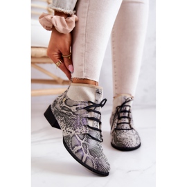 Damenstiefel Wildleder Snake Boots Maciejka 04744-03 Beige 2