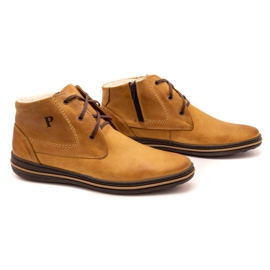 Polbut 339 rote Schuhe für Herren braun orange 3