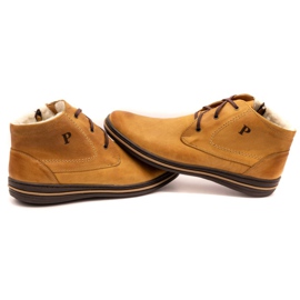 Polbut 339 rote Schuhe für Herren braun orange 5