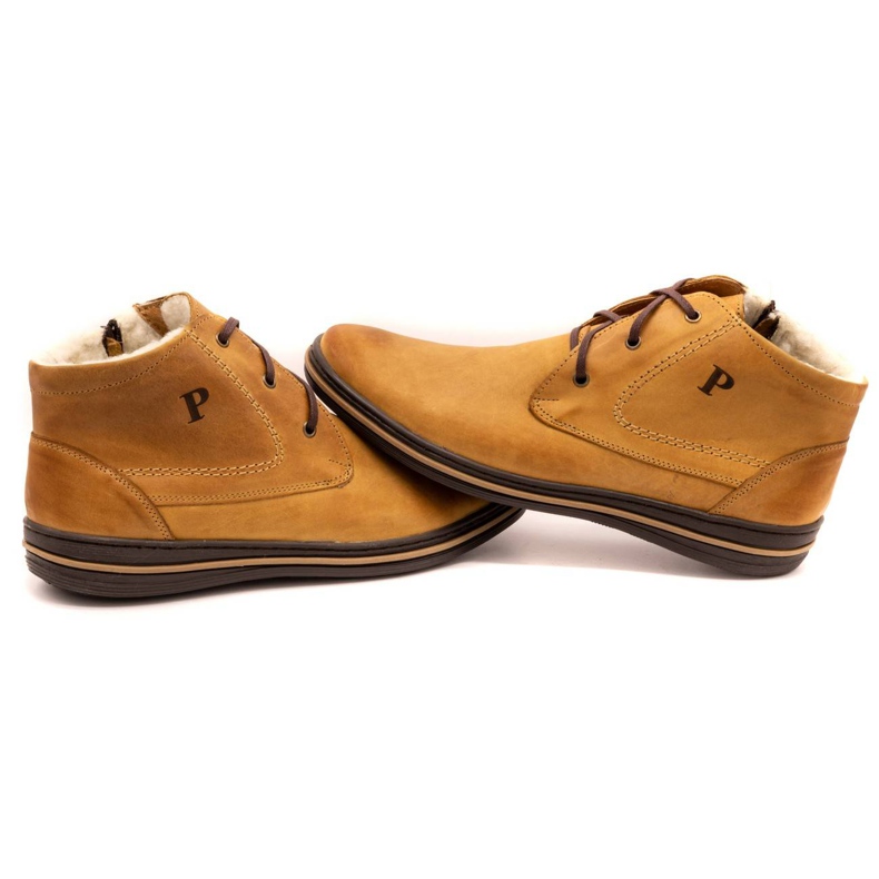 Polbut 339 rote Schuhe für Herren braun orange 5