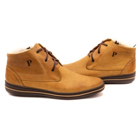 Polbut 339 rote Schuhe für Herren braun orange 4