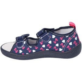 American Club Amerikanische Sandalen Hausschuhe, Ledereinsatz TEN19 / 22 Marineblau navy blau 2