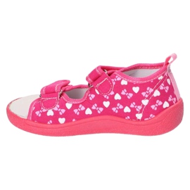 American Club Amerikanische Sandalen Hausschuhe, Ledereinsatz TEN19 / 22 Pink rosa 2