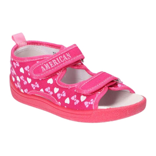 American Club Amerikanische Sandalen Hausschuhe, Ledereinsatz TEN19 / 22 Pink rosa 5