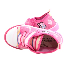 American Club Klettbrot Sneakers American Ten17/22 Pink Ledereinsatz rosa 6