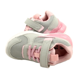 Sportlicher American Club ES72/22 für Mädchen, grau und rosa 4