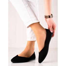 VINCEZA gestreifte Ballerinas schwarz 2