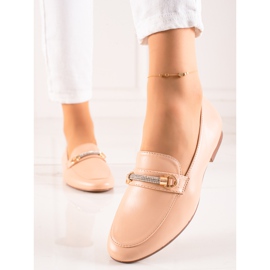 Ideal Shoes Elegante Slipper mit Cubic Zirkonia beige 1