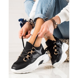 TRENDI Modische Turnschuhe schwarz 2