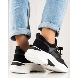 TRENDI Modische Turnschuhe schwarz 1