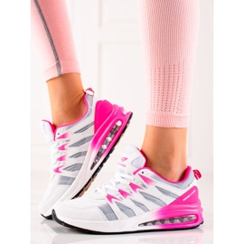 TRENDI Mode Sportschuhe weiß rosa 1